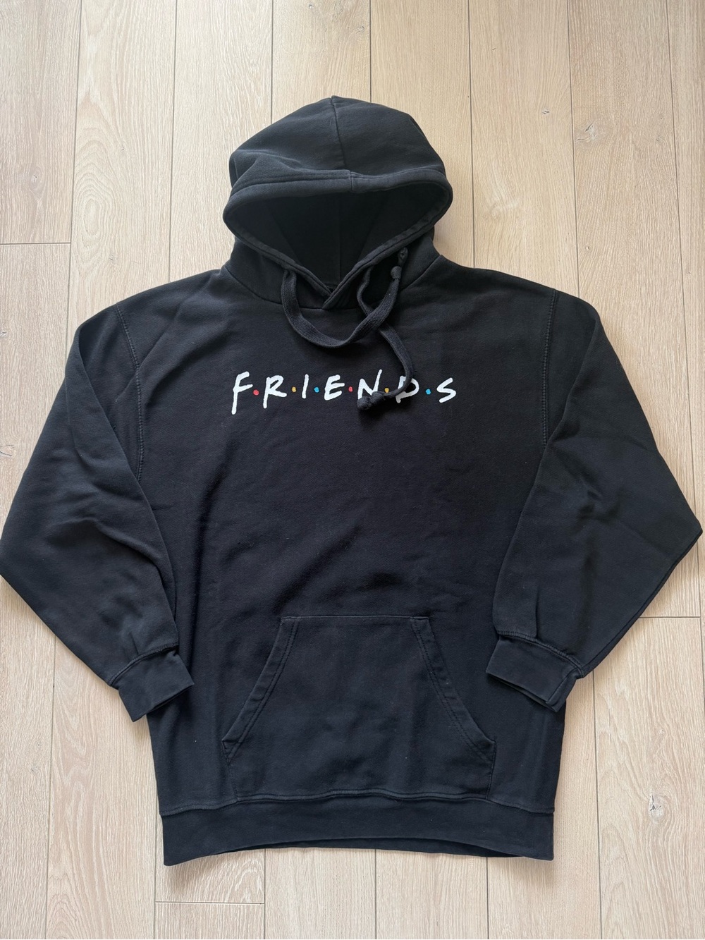 Friends Official Logo Hoodie in Black Men’s Size Large